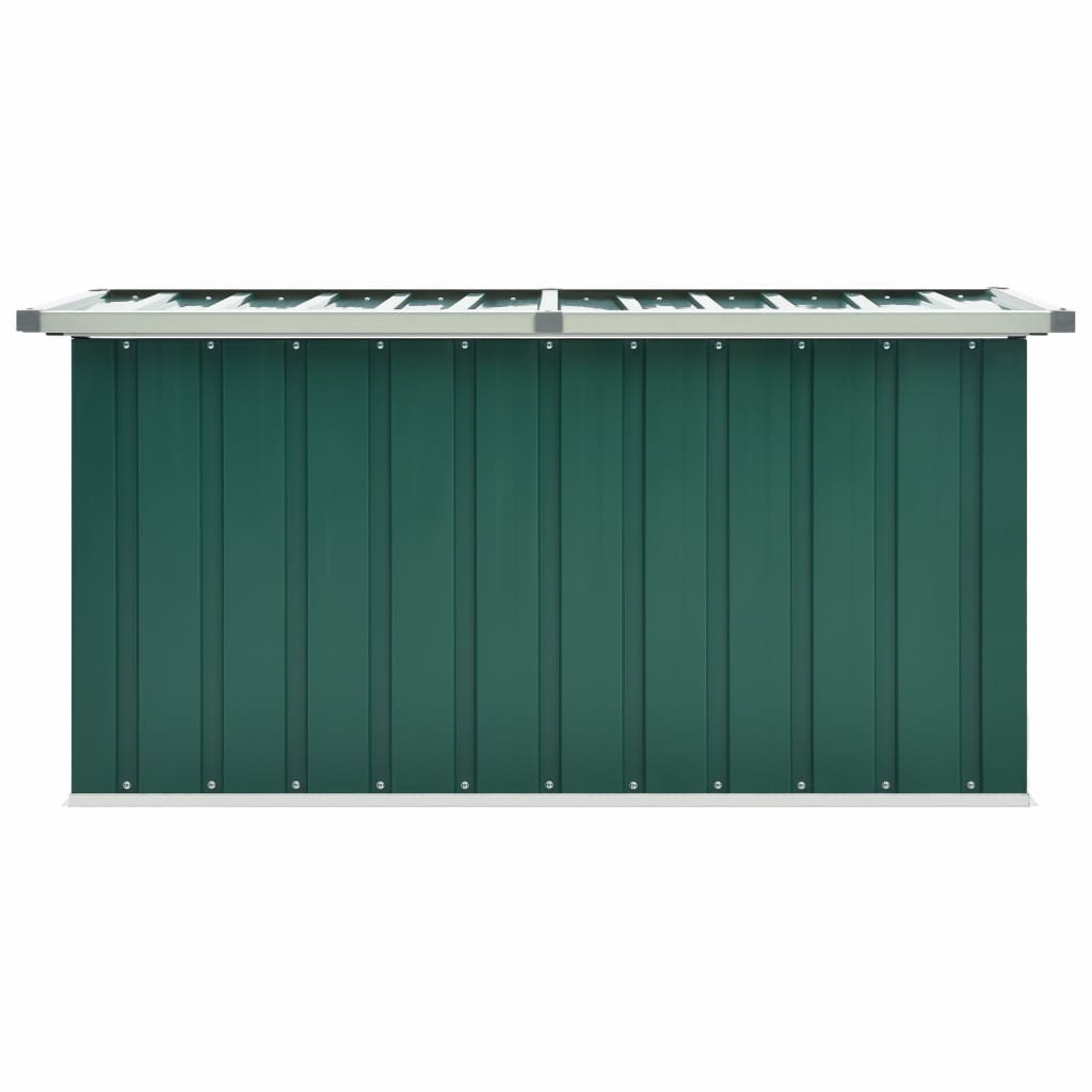 vidaXL Záhradný úložný box zelený 129x67x65 cm