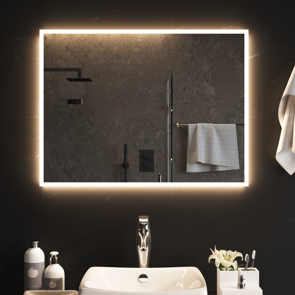 vidaXL LED kúpeľňové zrkadlo 80x60 cm