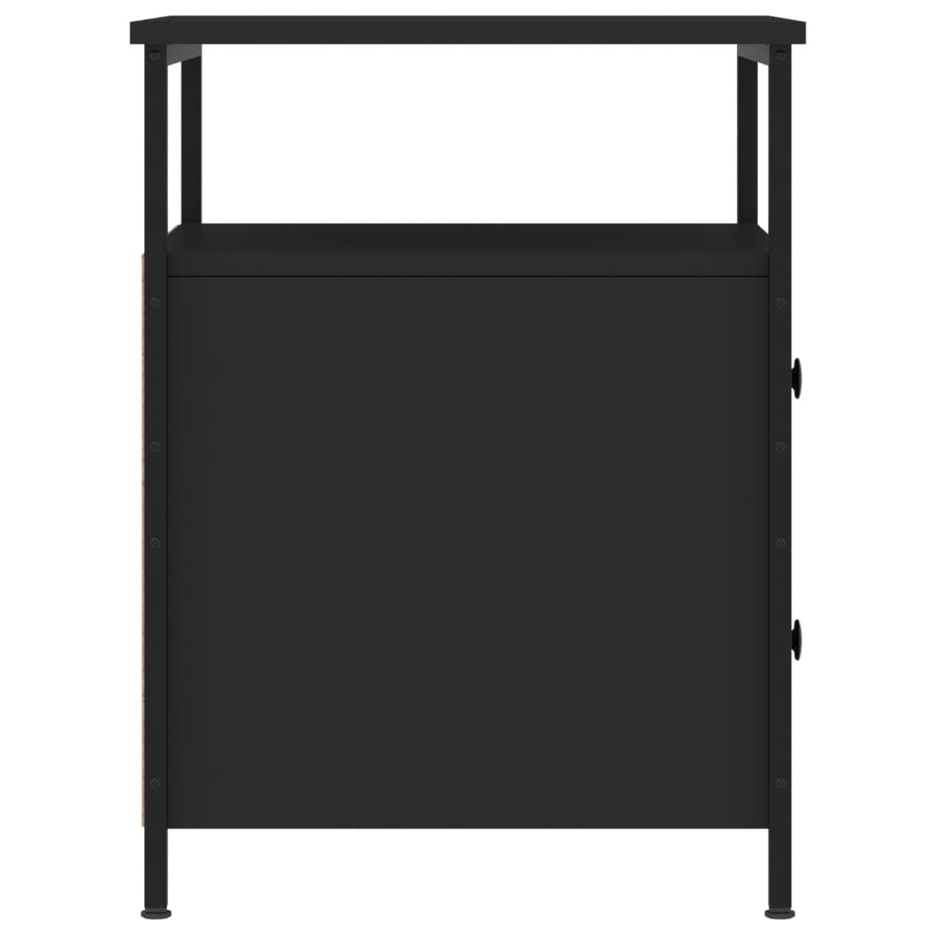 vidaXL Nočný stolík čierny 44x45x60 cm kompozitné drevo