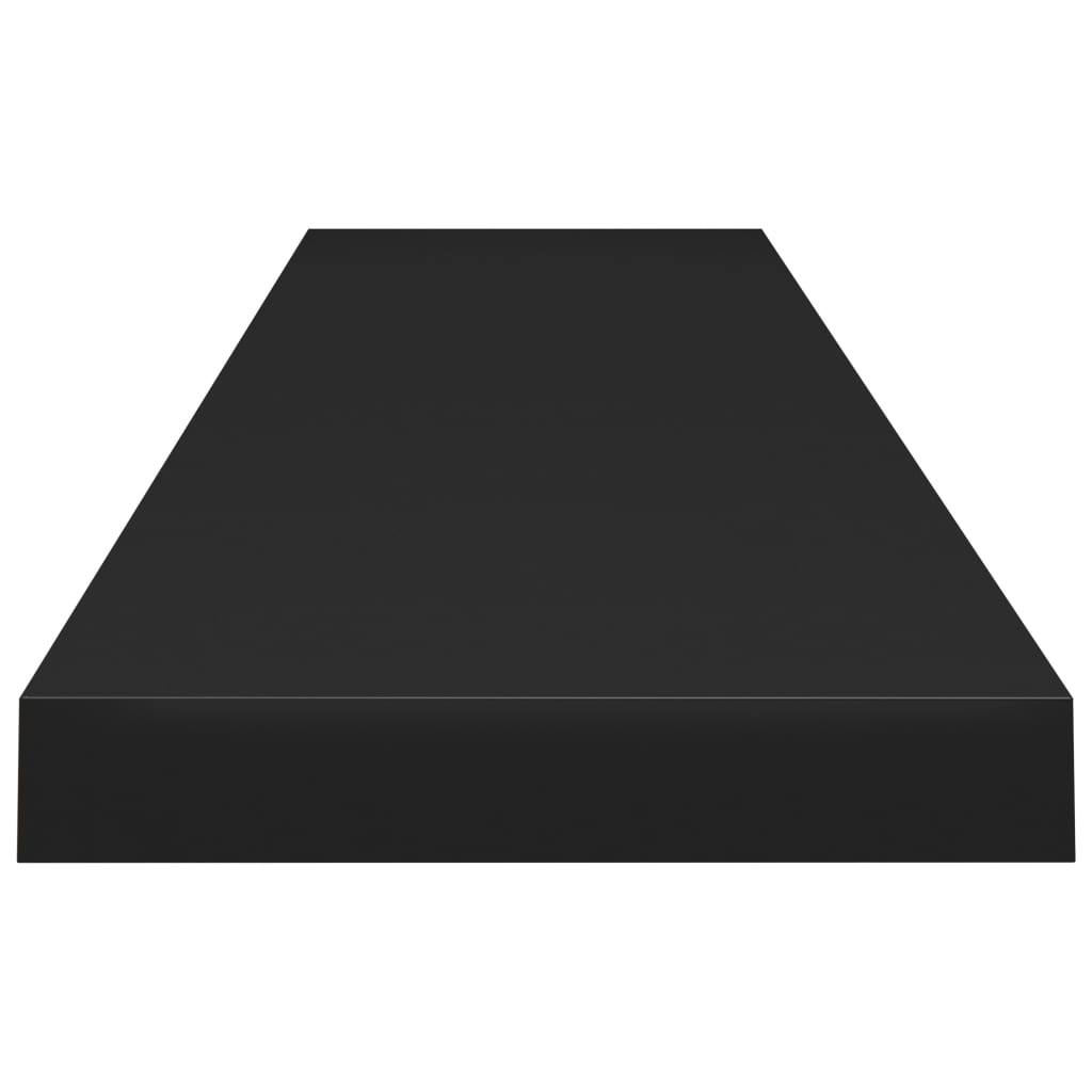 vidaXL Plávajúca nástenná polica, čierna 120x23,5x3,8 cm, MDF