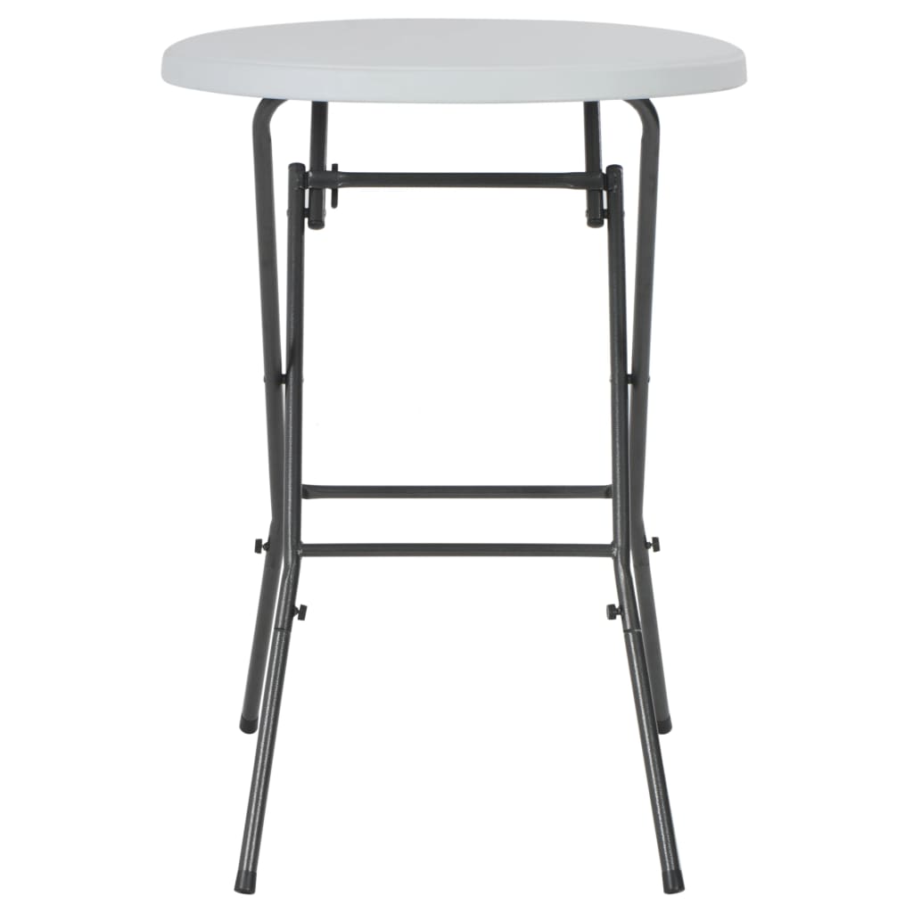 vidaXL Skladací barový stôl, biely 80x110 cm, HDPE