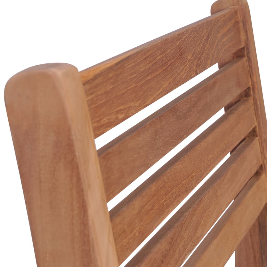 vidaXL Záhradné stoličky 4 ks, krémové podložky, tíkový masív