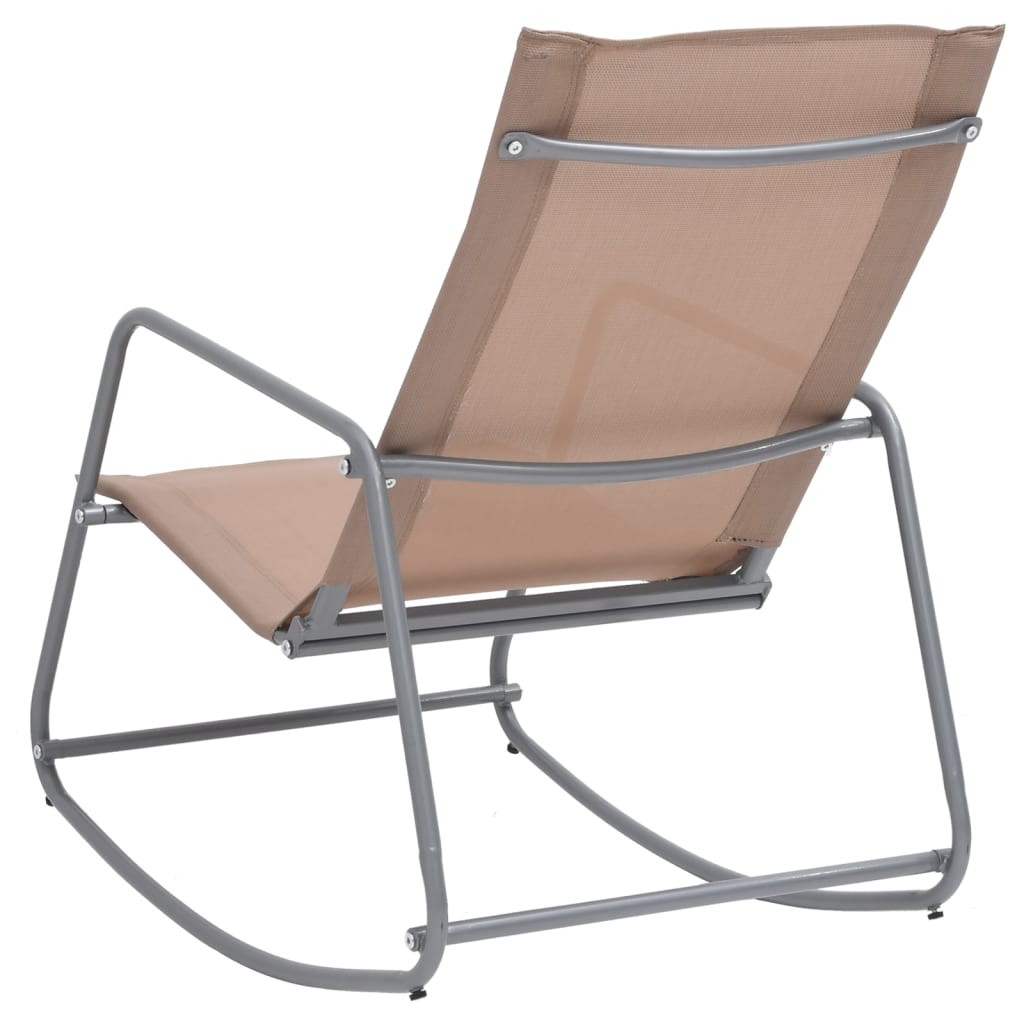 vidaXL Záhradná hojdacia stolička sivohnedá 95x54x85 cm textilén