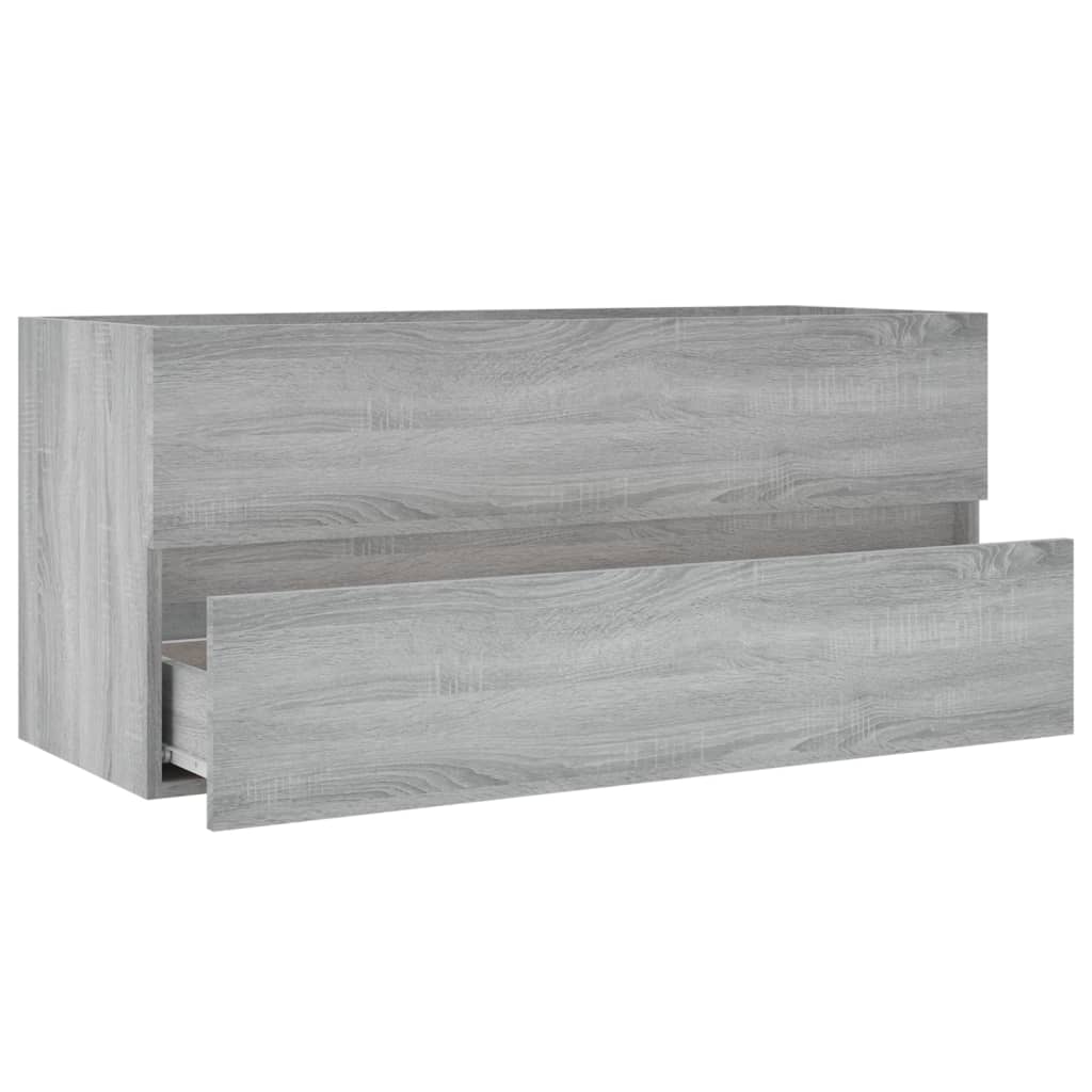 vidaXL Umývadlová skrinka sivá sonoma 100x38,5x45 cm spracované drevo