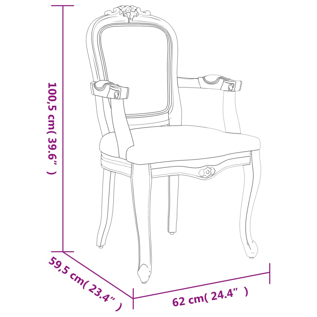 vidaXL Jedálenská stolička modrá 62x59,5x100,5 cm zamat