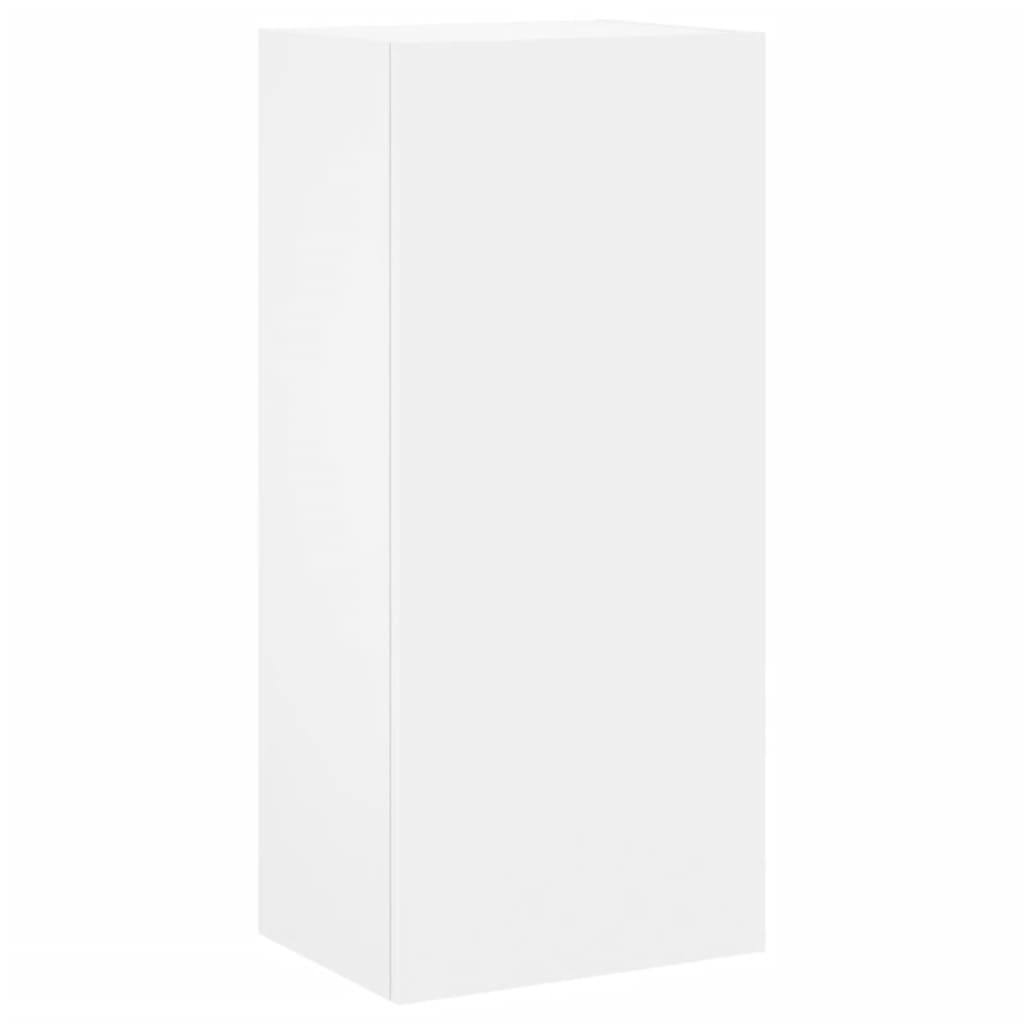 vidaXL 4-dielne TV nástenné skrinky biele kompozitné drevo