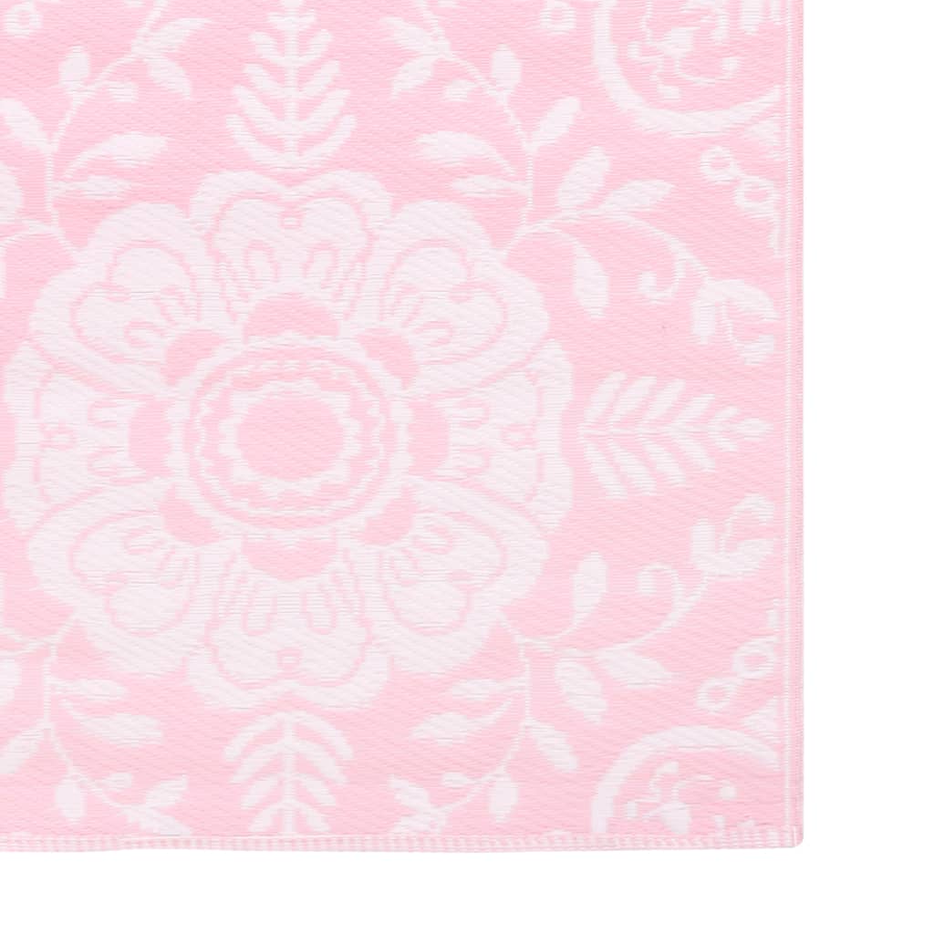 vidaXL Vonkajší koberec ružový 120x180 cm PP
