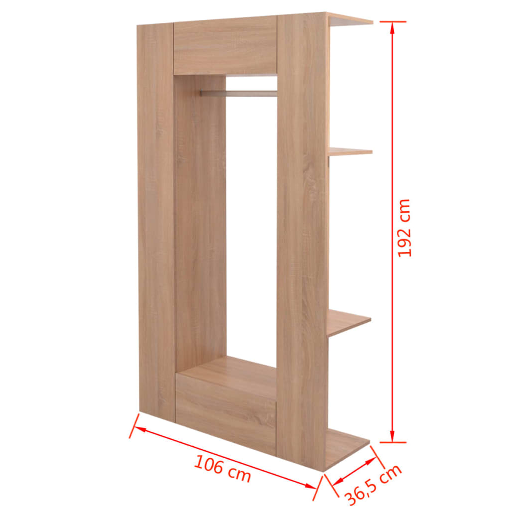 vidaXL Šatník z kompozitného dreva 106x36,5x192 cm béžový