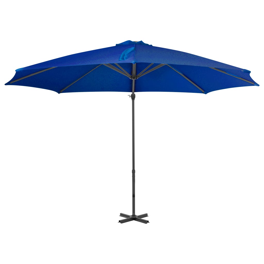 vidaXL Závesný slnečník s hliníkovou tyčou azúrovo-modrý 300 cm