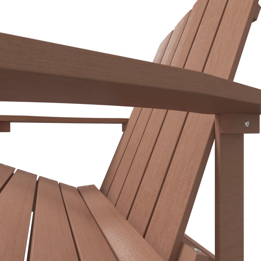 vidaXL Záhradná stolička Adirondack HDPE hnedá