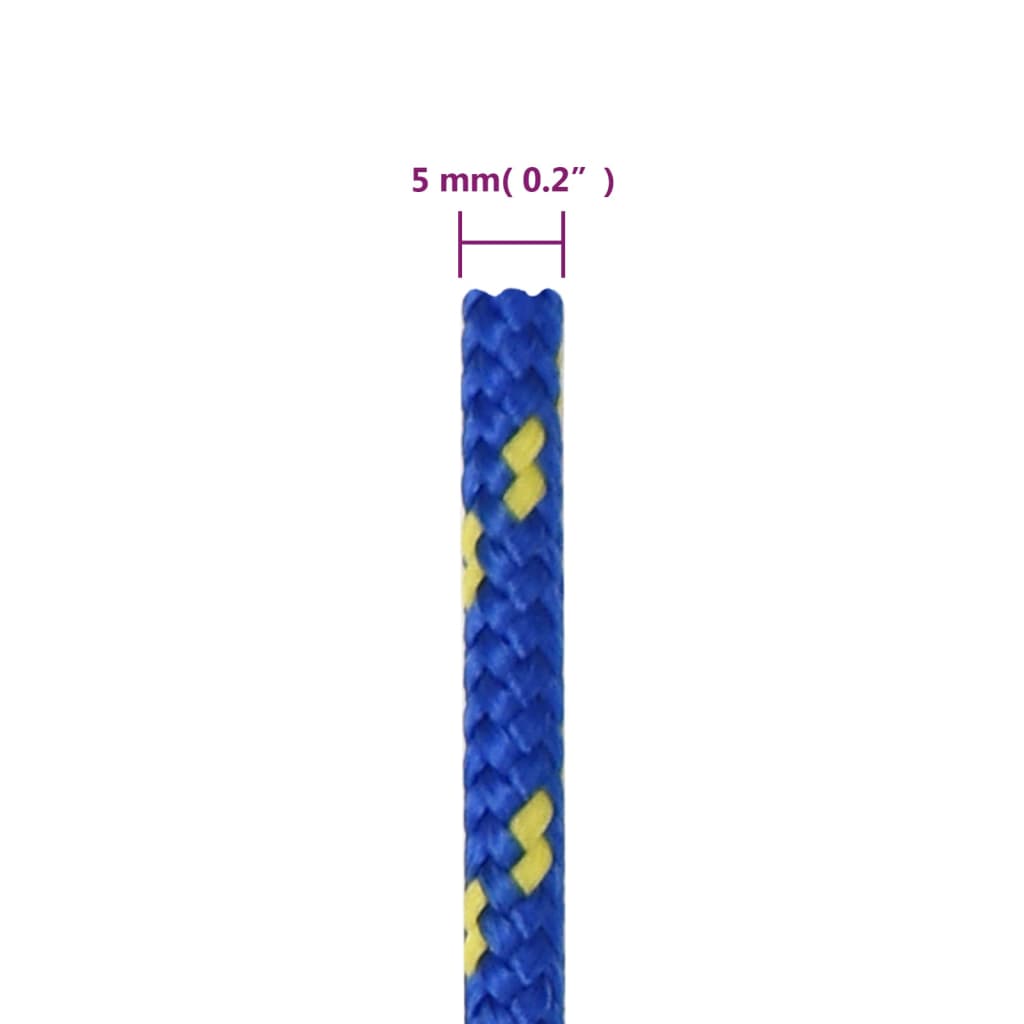 vidaXL Lodné lano modré 5 mm 25 m polypropylén