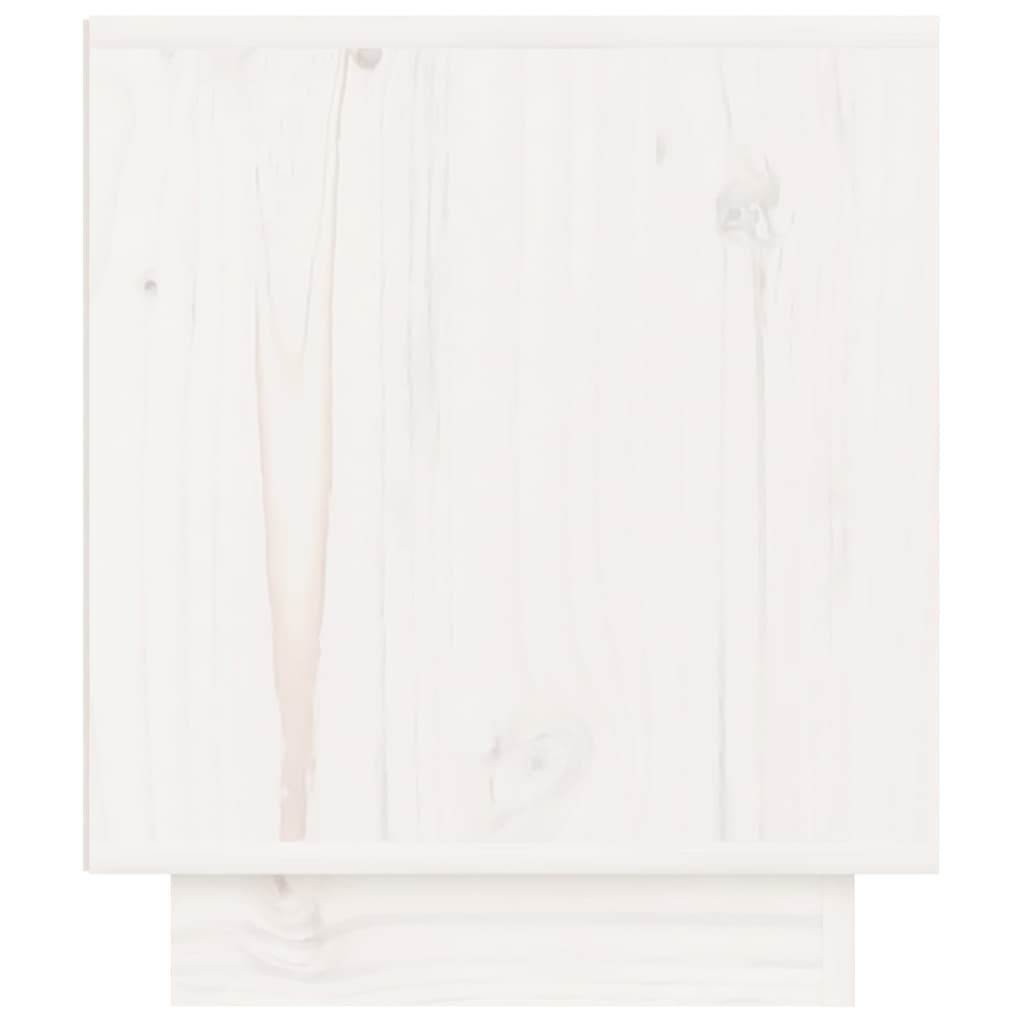 vidaXL Nočný stolík biely 40x34x40 cm masívne borovicové drevo