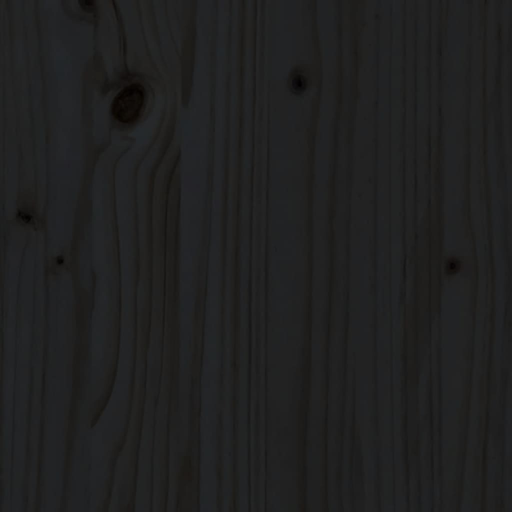vidaXL Posteľný rám, čierny, drevený masív 90x190 cm, jednolôžko