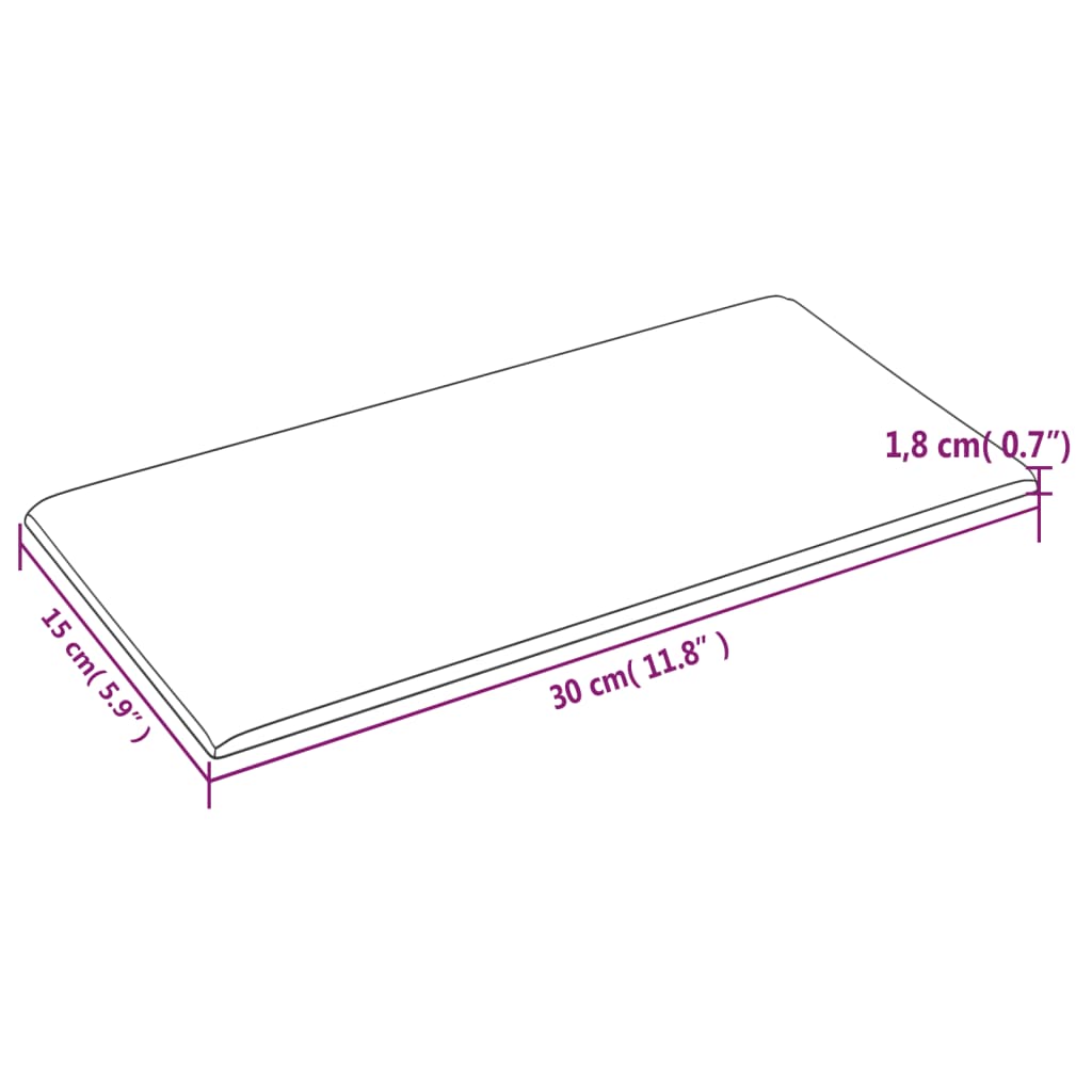 vidaXL Nástenné panely 12 ks hnedé 30x15 cm zamat 0,54 m²