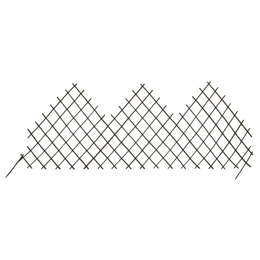 vidaXL Mriežkový plot z vŕbového prútia 5 ks 170x75 cm