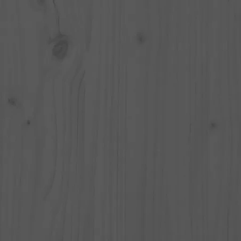 vidaXL Lavička sivá 112,5x51,5x96,5 cm masívne borovicové drevo