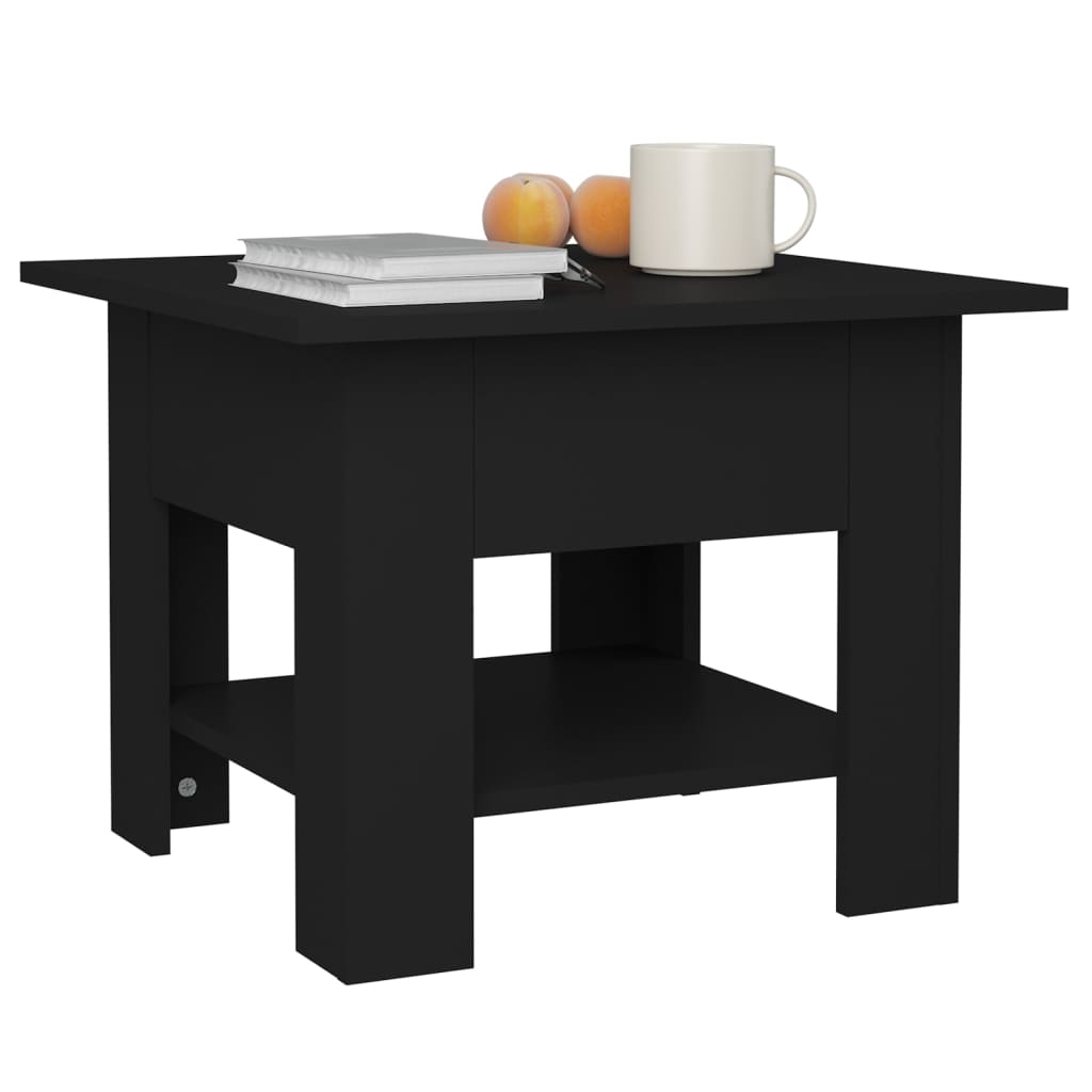 vidaXL Konferenčný stolík čierny 55x55x42 cm drevotrieska