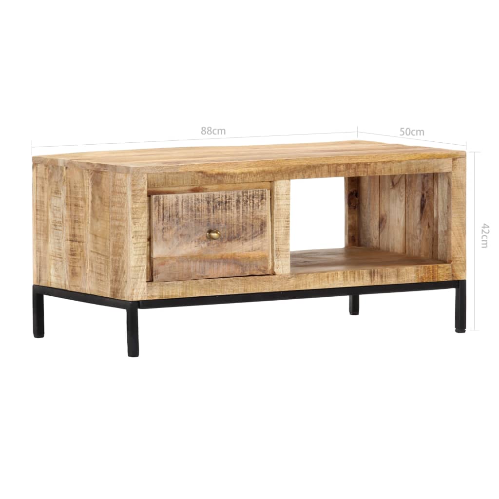 vidaXL Konferenčný stolík 88x50x42 cm masívne mangovníkové drevo