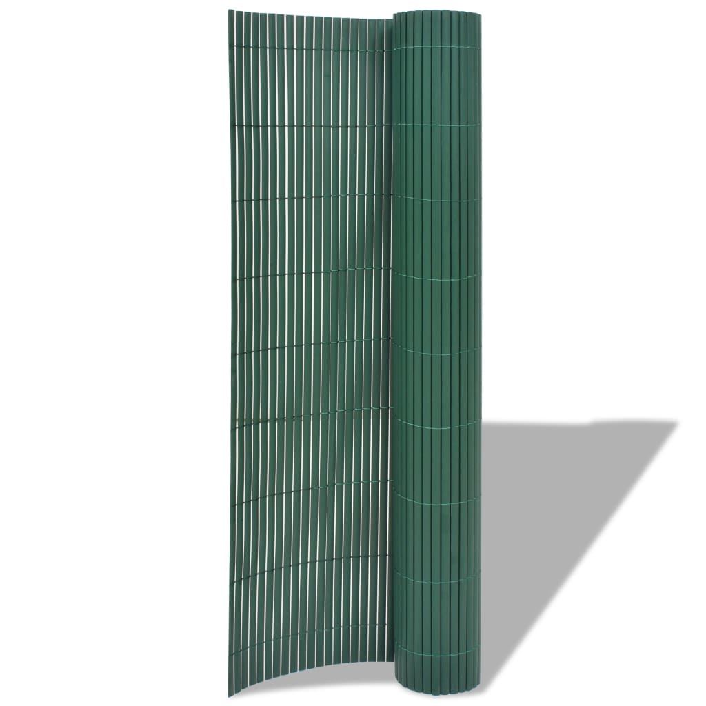 vidaXL Obojstranný záhradný plot, PVC 90x300 cm, zelený