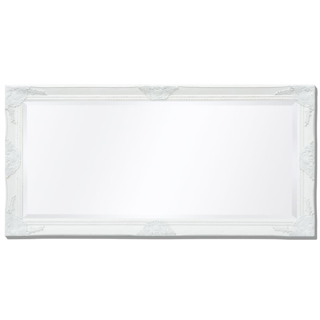 vidaXL Nástenné zrkadlo v barokovom štýle, 120x60 cm, biele