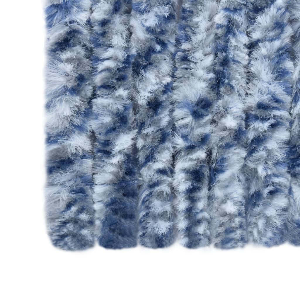vidaXL Záves proti hmyzu, modrý, biely a strieborný 56x185 cm, ženilka