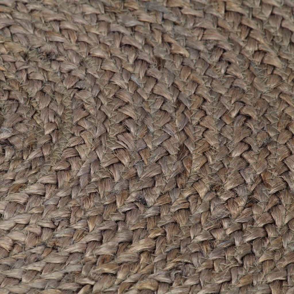 vidaXL Ručne vyrobený koberec sivý 240 cm jutový okrúhly