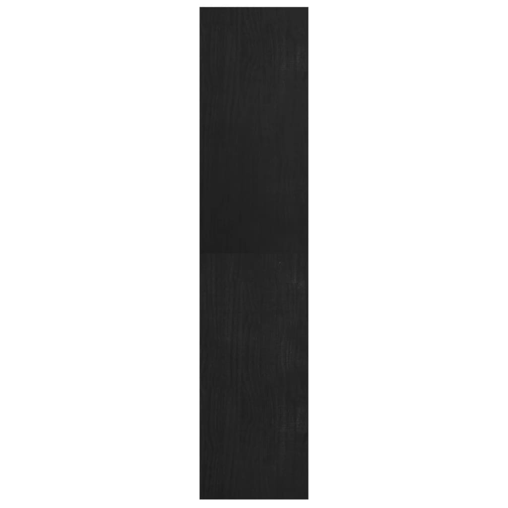 vidaXL Knižnica/deliaca stena čierna 40x30x135,5 cm masívna borovica