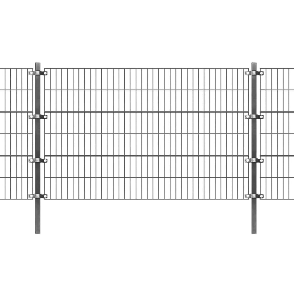vidaXL Plotový panel so stĺpikmi, práškované železo 6x1,2 m, antracit