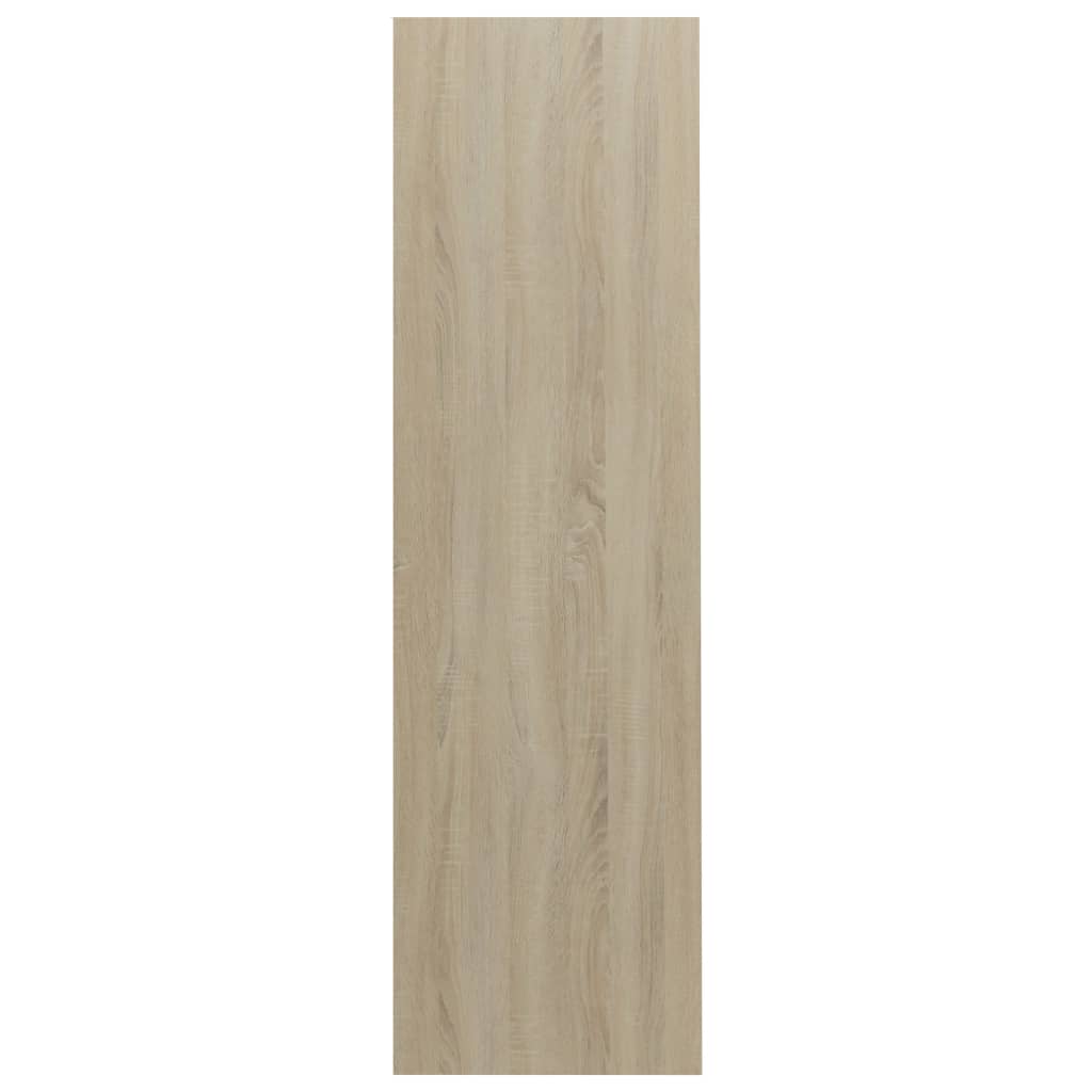 vidaXL Knižnica, biela a dub sonoma 97,5x29,5x100 cm, kompozitné drevo