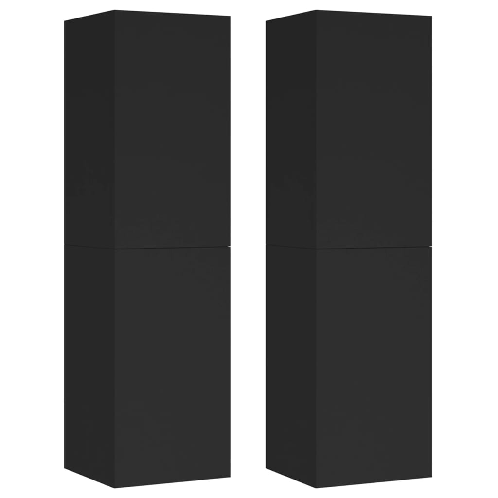 vidaXL TV skrinky 2 ks, čierne 30,5x30x110 cm, kompozitné drevo