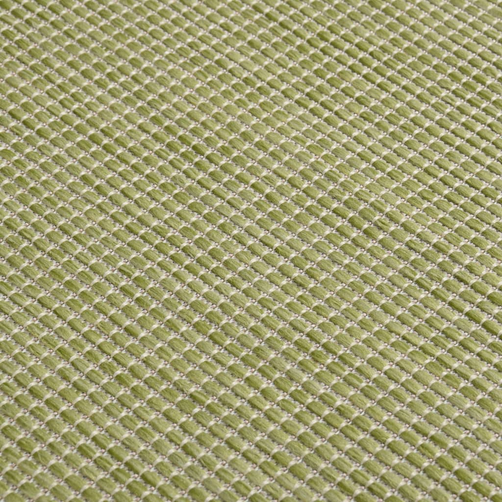 vidaXL Vonkajší koberec s plochým tkaním 160x230 cm zelený