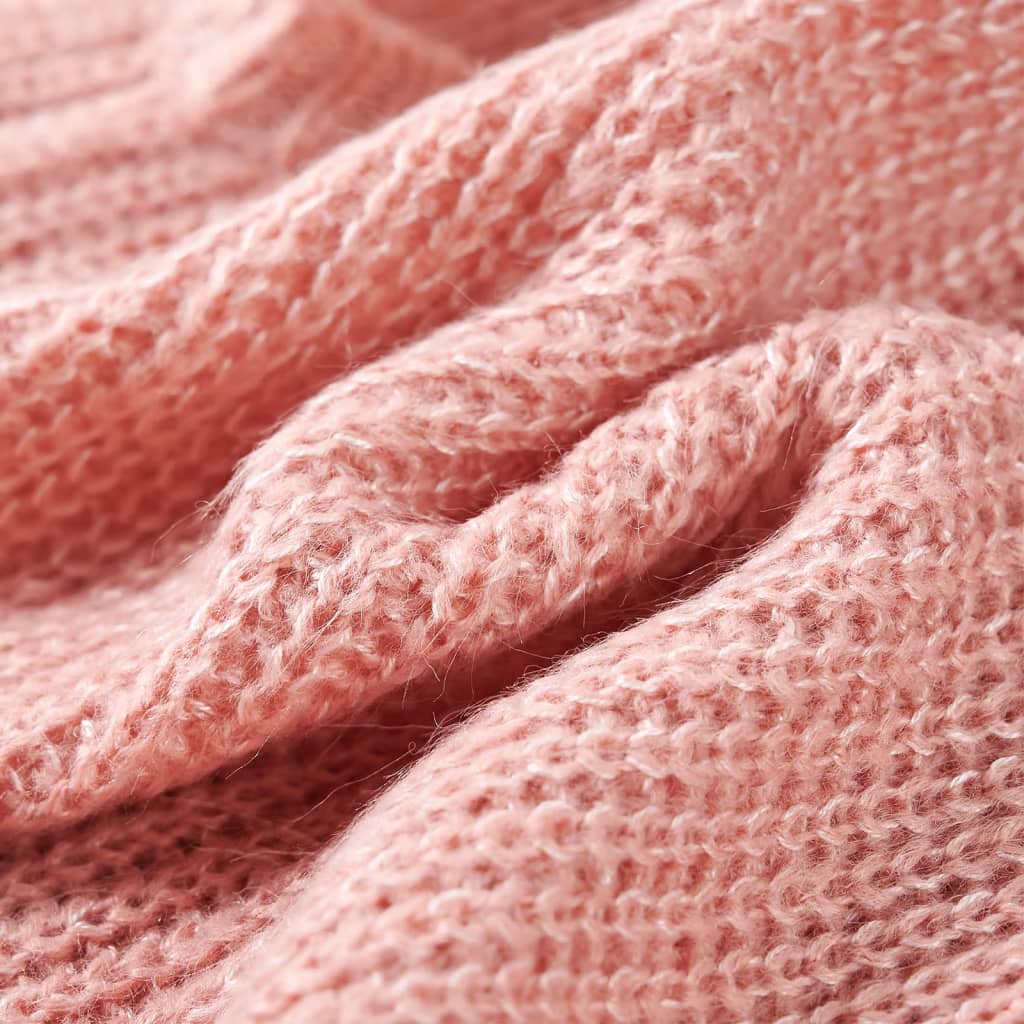 Detská svetrová vesta pletená svetlo ružová 92