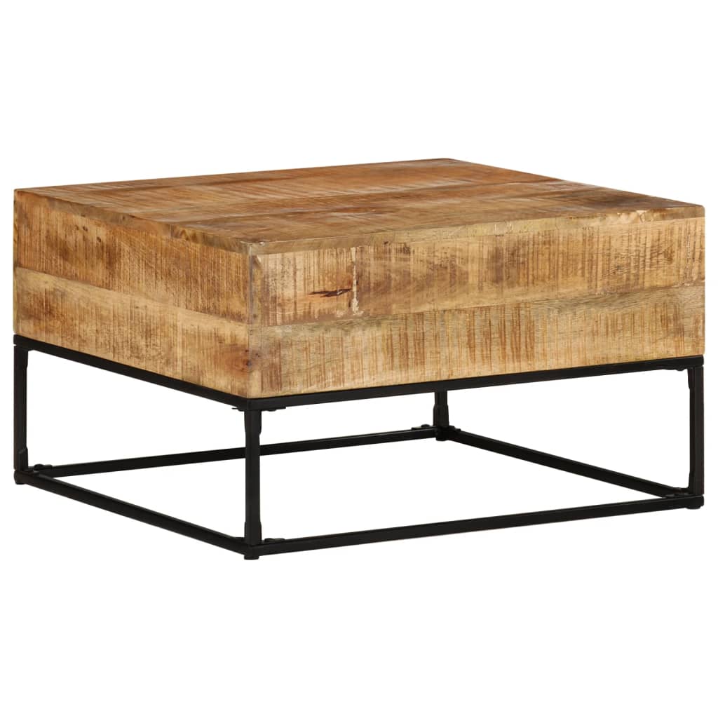 vidaXL Konferenčný stolík 68x68x41 cm surové mangovníkové drevo