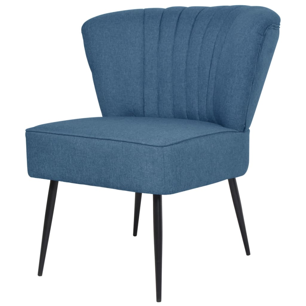 vidaXL Kokteilová stolička, modrá, látka