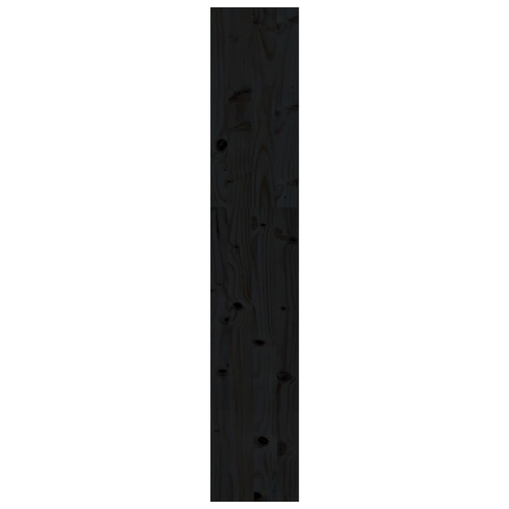 vidaXL Knižnica/deliaca stena čierna 80x30x167,4 cm masívna borovica