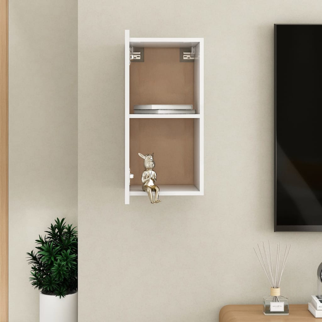 vidaXL TV skrinka, biela 30,5x30x60 cm, kompozitné drevo