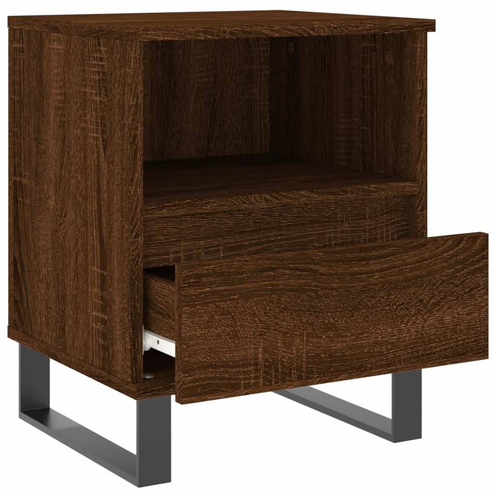 vidaXL Nočný stolík hnedý dub 40x35x50 cm kompozitné drevo