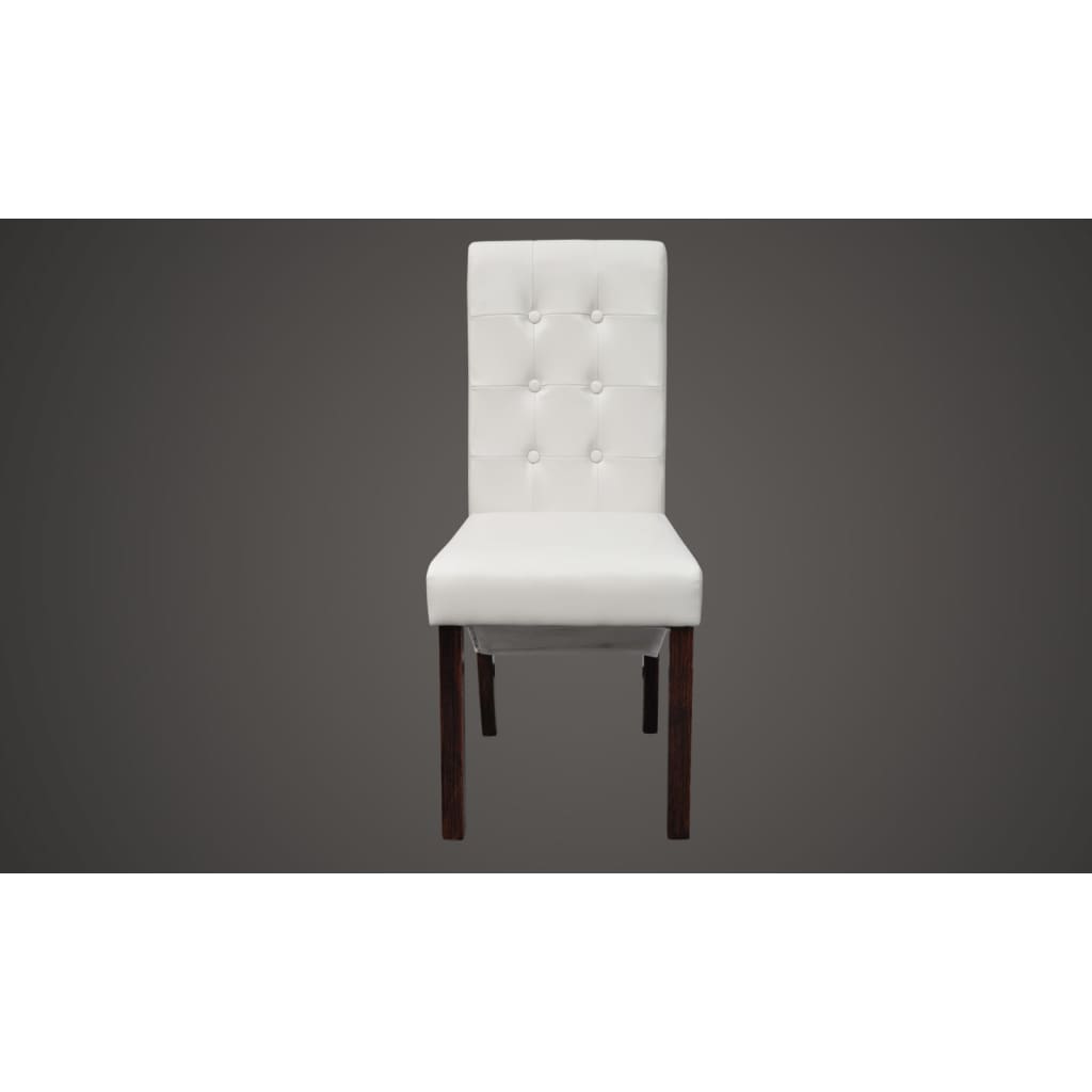 vidaXL Jedálenské stoličky 6 ks biele umelá koža