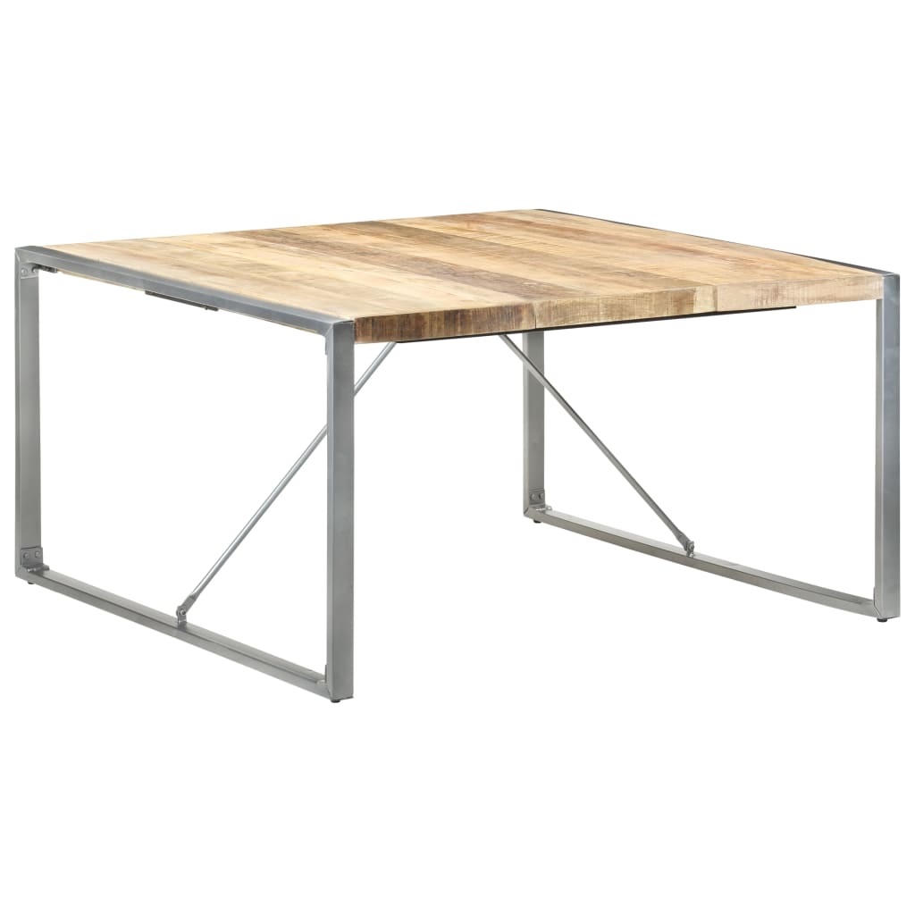 vidaXL Jedálenský stôl 140x140x75 cm surové mangovníkové drevo