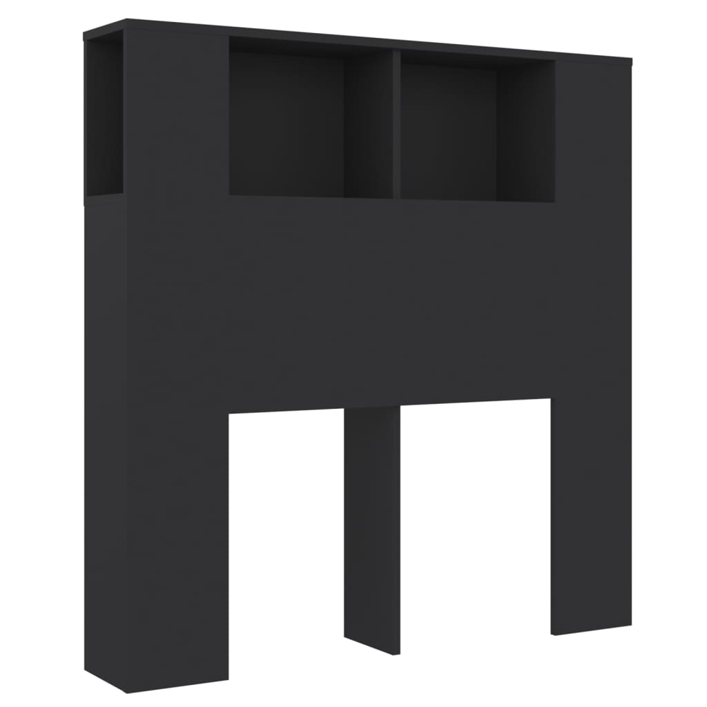 vidaXL Čelo postele so skrinkou čierne 100x18,5x104,5 cm