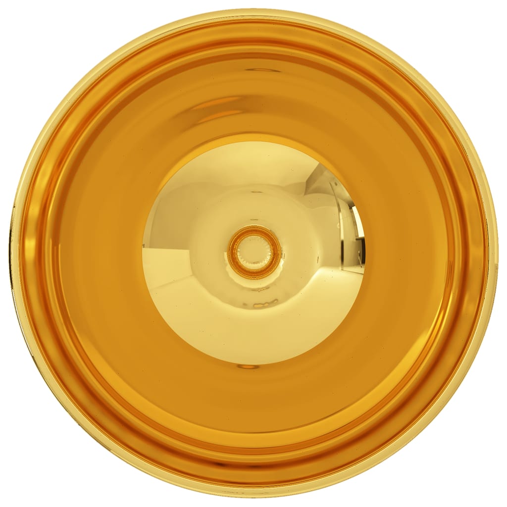vidaXL Umývadlo 32,5x14 cm keramické zlaté