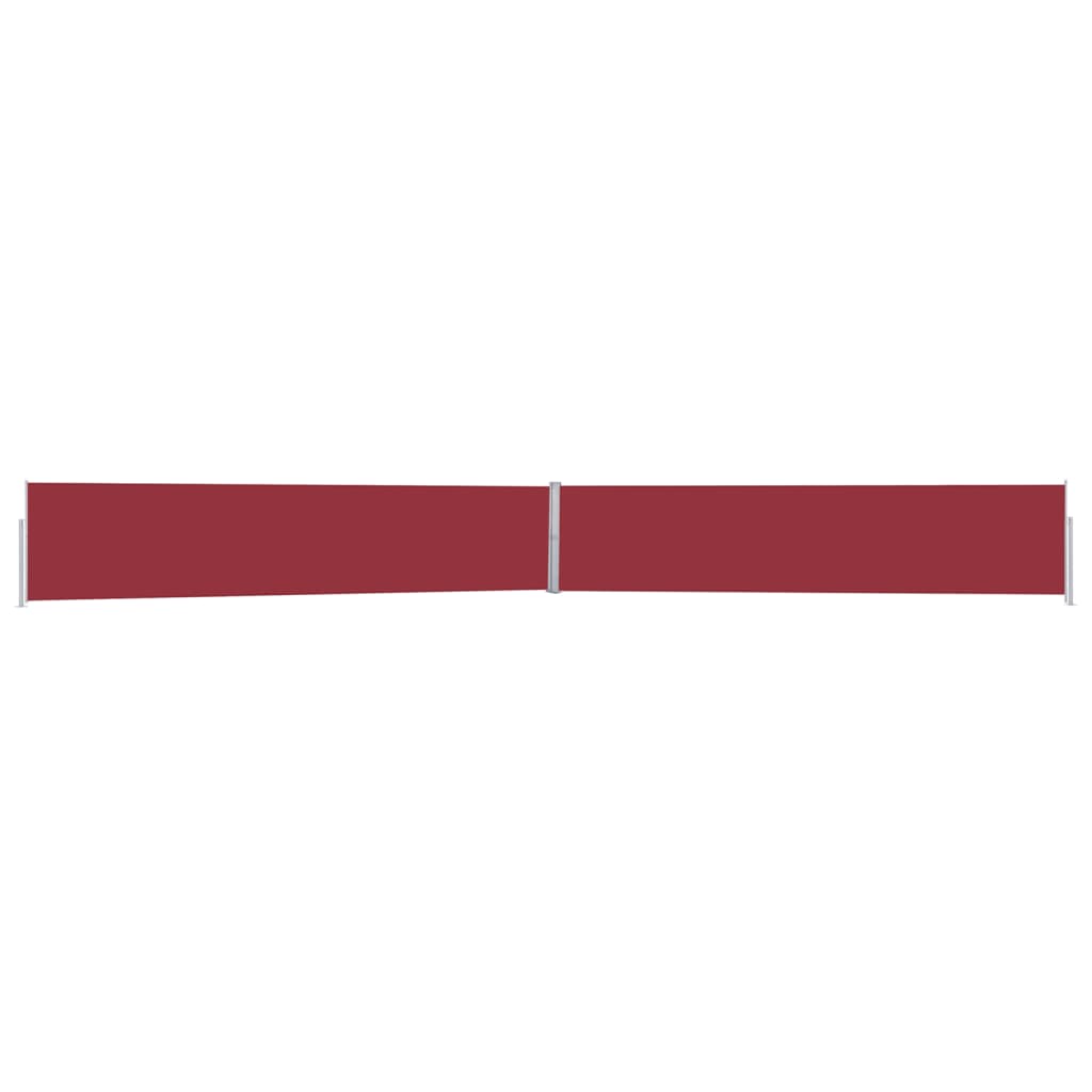 vidaXL Zaťahovacia bočná markíza na terasu 170x1200 cm, červená