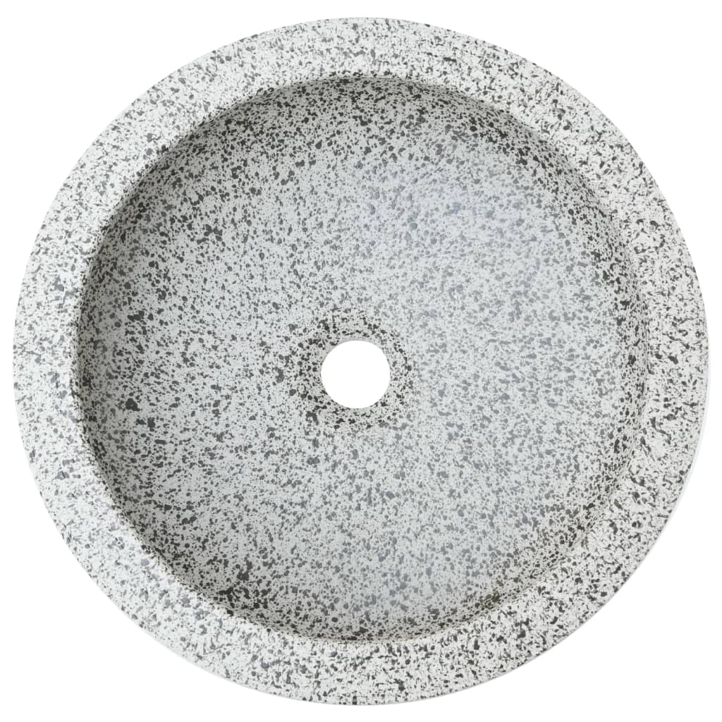 vidaXL Umývadlo na dosku sivé okrúhle Φ41x14 cm keramické
