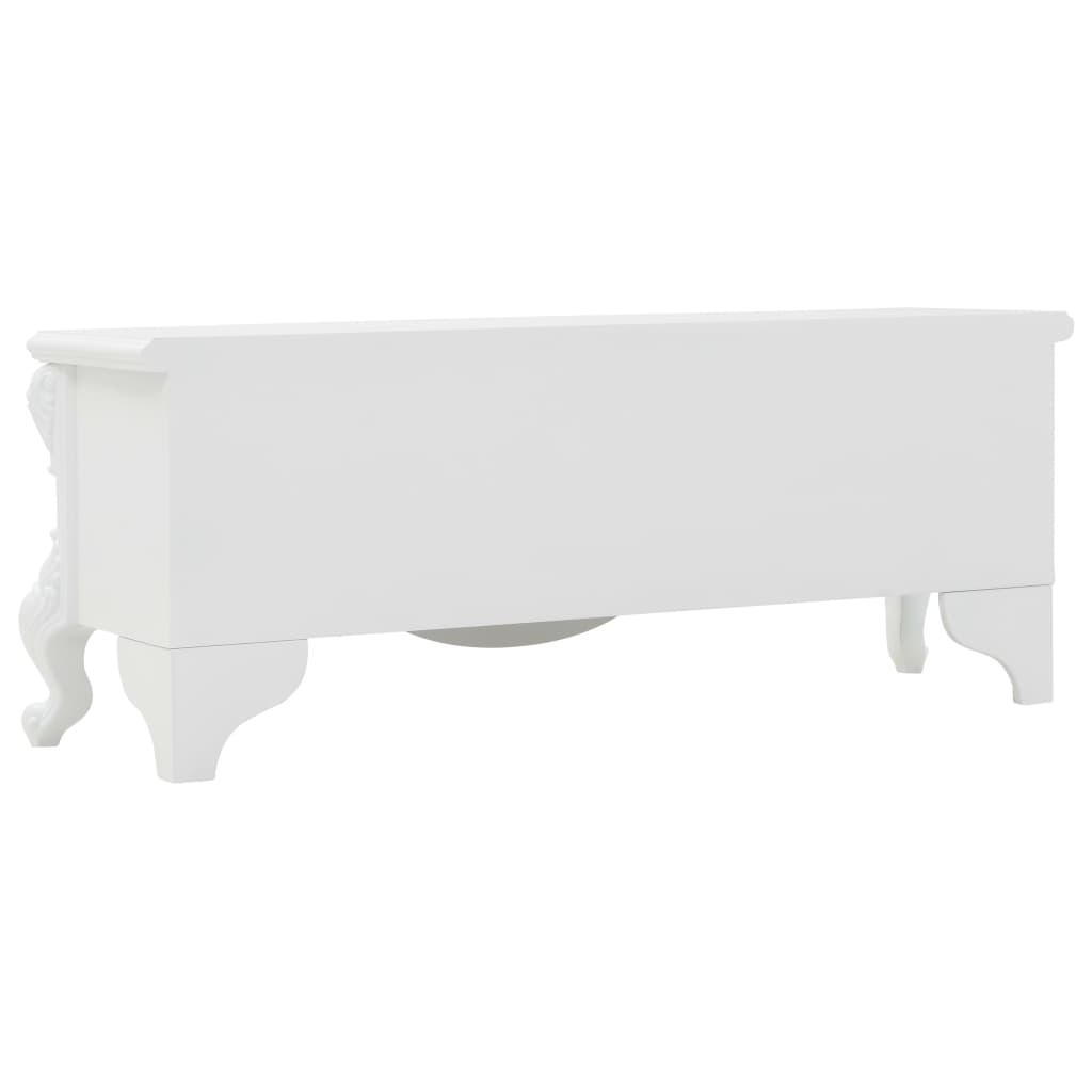 vidaXL Konferenčný stolík biely 115x35x45 cm