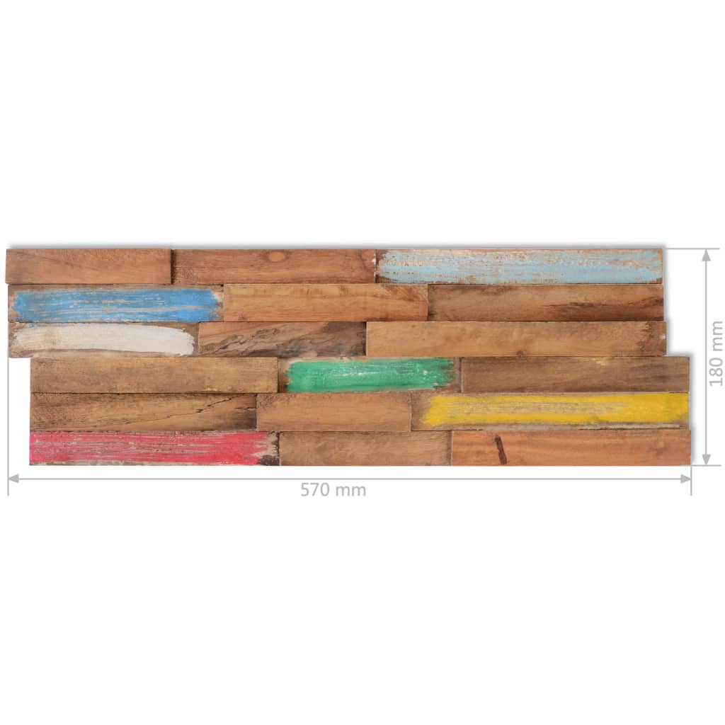 vidaXL Nástenné obkladové panely 10 ks 1,03 m² masívne tíkové drevo