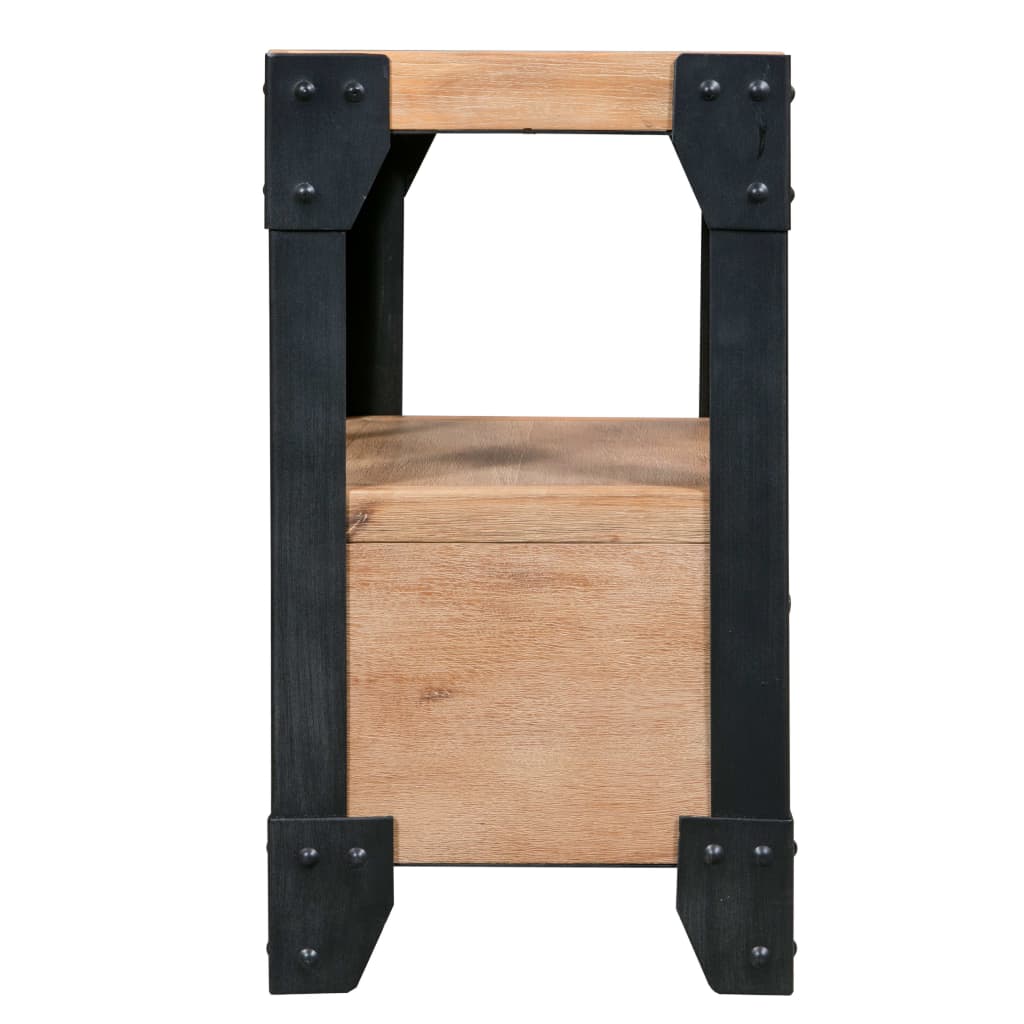 vidaXL Nočné stolíky 2 ks 40x30x54 cm masívne akáciové drevo a oceľ