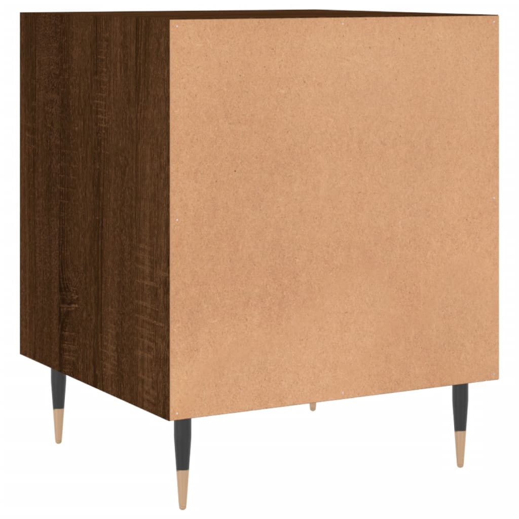 vidaXL Nočný stolík hnedý dub 40x40x50 cm kompozitné drevo