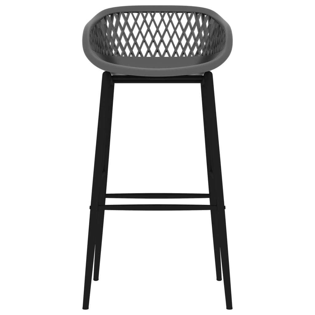 vidaXL Barové stoličky 4 ks sivé