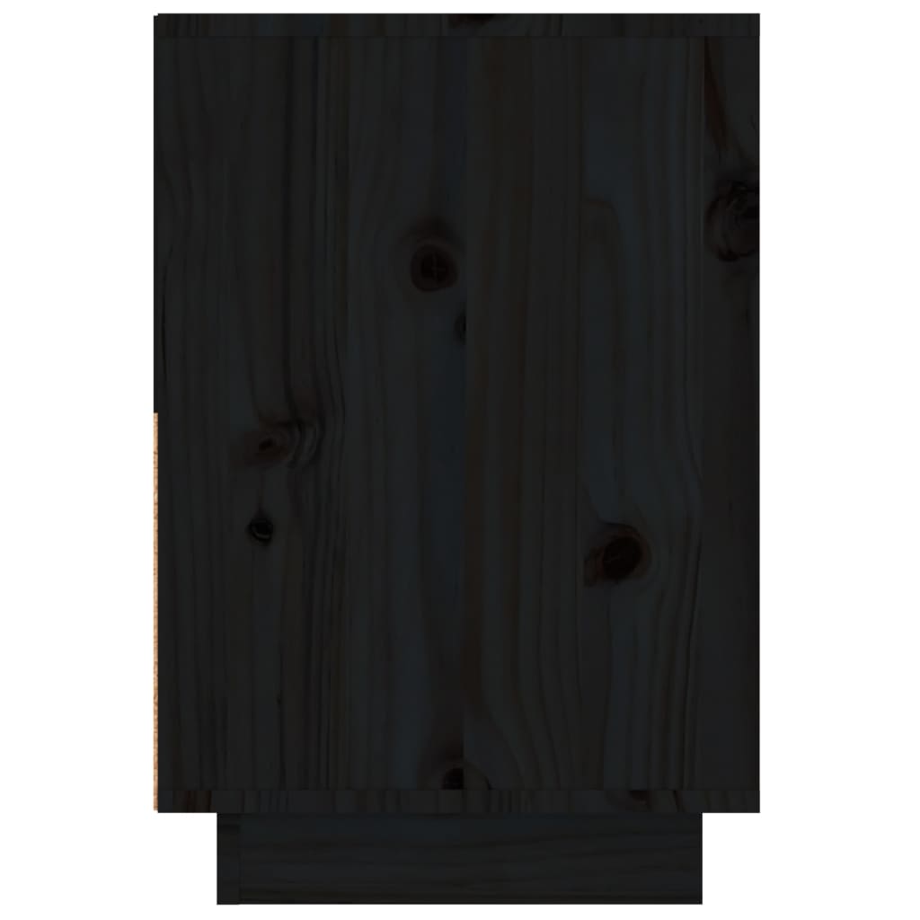 vidaXL Nočné stolíky 2 ks čierne 60x34x51 cm masívne borovicové drevo