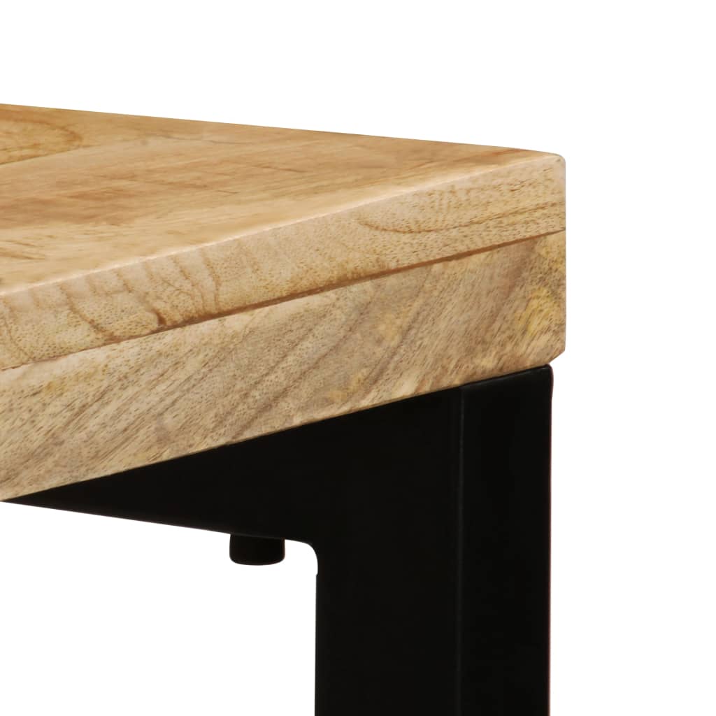 vidaXL Jedálenský stôl 115x55x76 cm masívne mangovníkové drevo a oceľ
